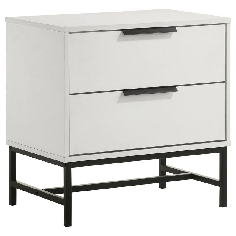 Sonora 2-drawer Nightstand Bedside Table White 