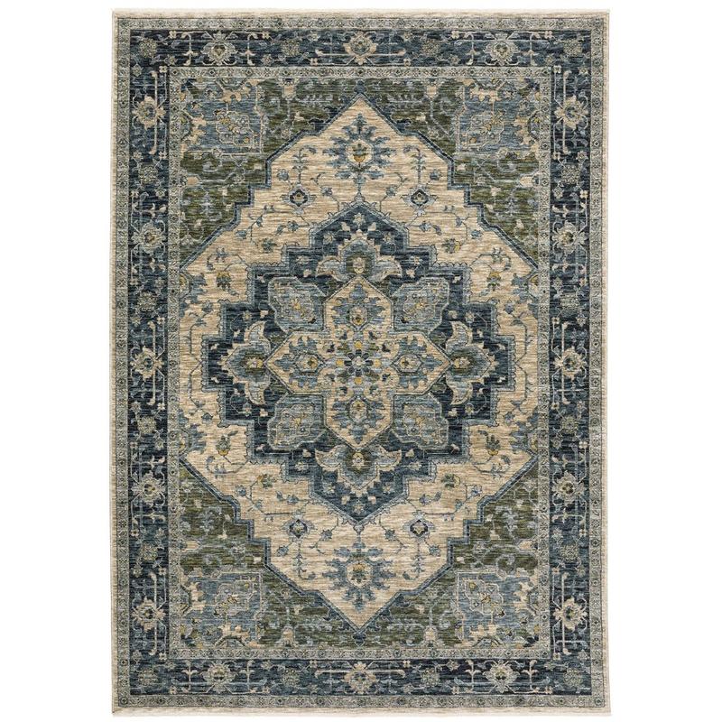Aberdeen 051G1 Blue/ Tan Indoor Area Rug