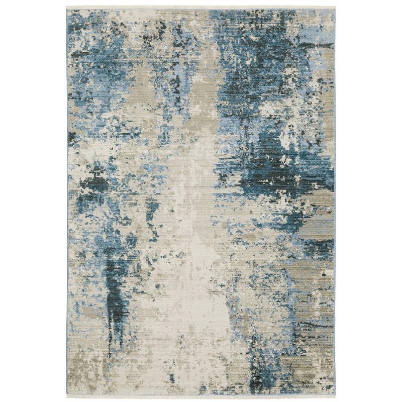 Bauer 041L2 Blue/ Beige Indoor Area Rug