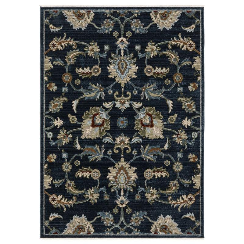 Capella CAP05 Navy Blue/ Multi Indoor Area Rug