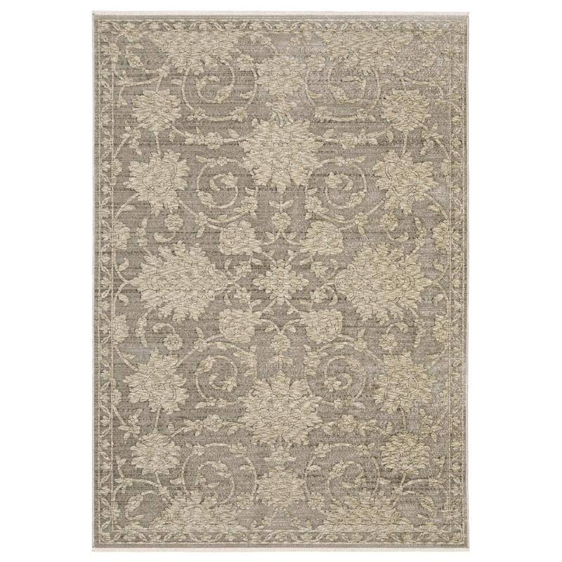 Capella CAP09 Grey/ Beige Indoor Area Rug - 2'3" x 7'6"