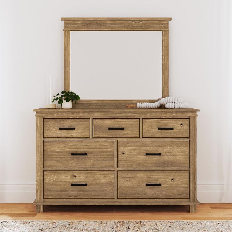 Glacier Point Dresser & Mirror, Golden Java Finish