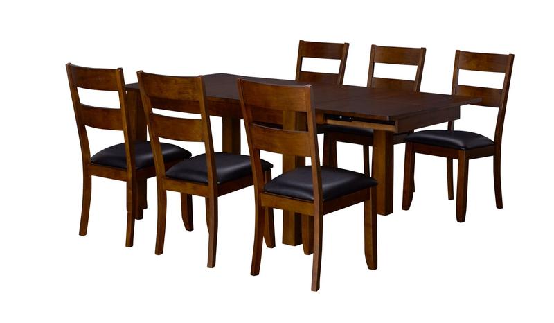 Mariposa 64" - 100" Dining Height Leg Table with (2) 18" Butterfly Leaves, Rustic Whiskey Finish