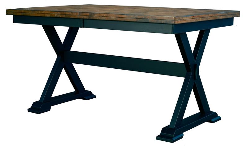Stormy Ridge 54" - 72" Trestle Table with (1) 18" Butterfly Leaf