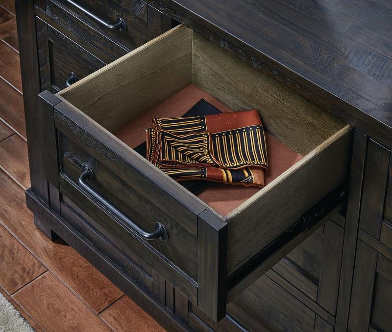 Sun Valley Dresser & Mirror, Charcoal Finish