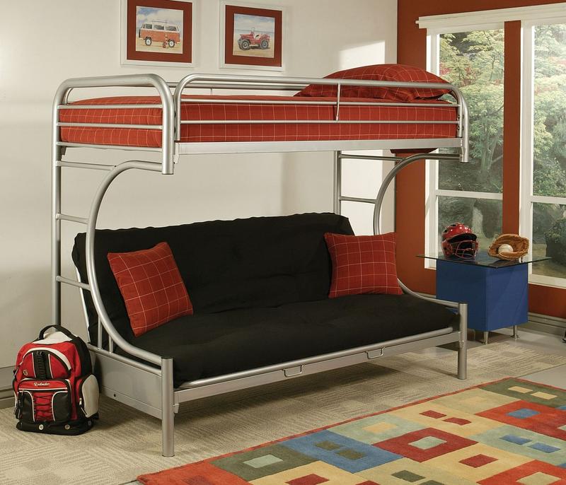 Eclipse Silver Futon Bunk Bed (T Xl/Q)
