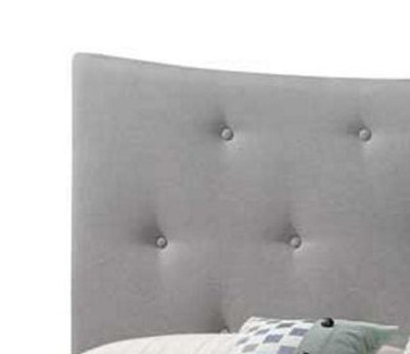 Venacha Gray Fabric Queen Bed