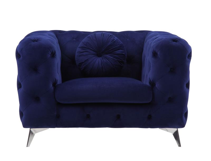 Atronia Blue Velvet Chair