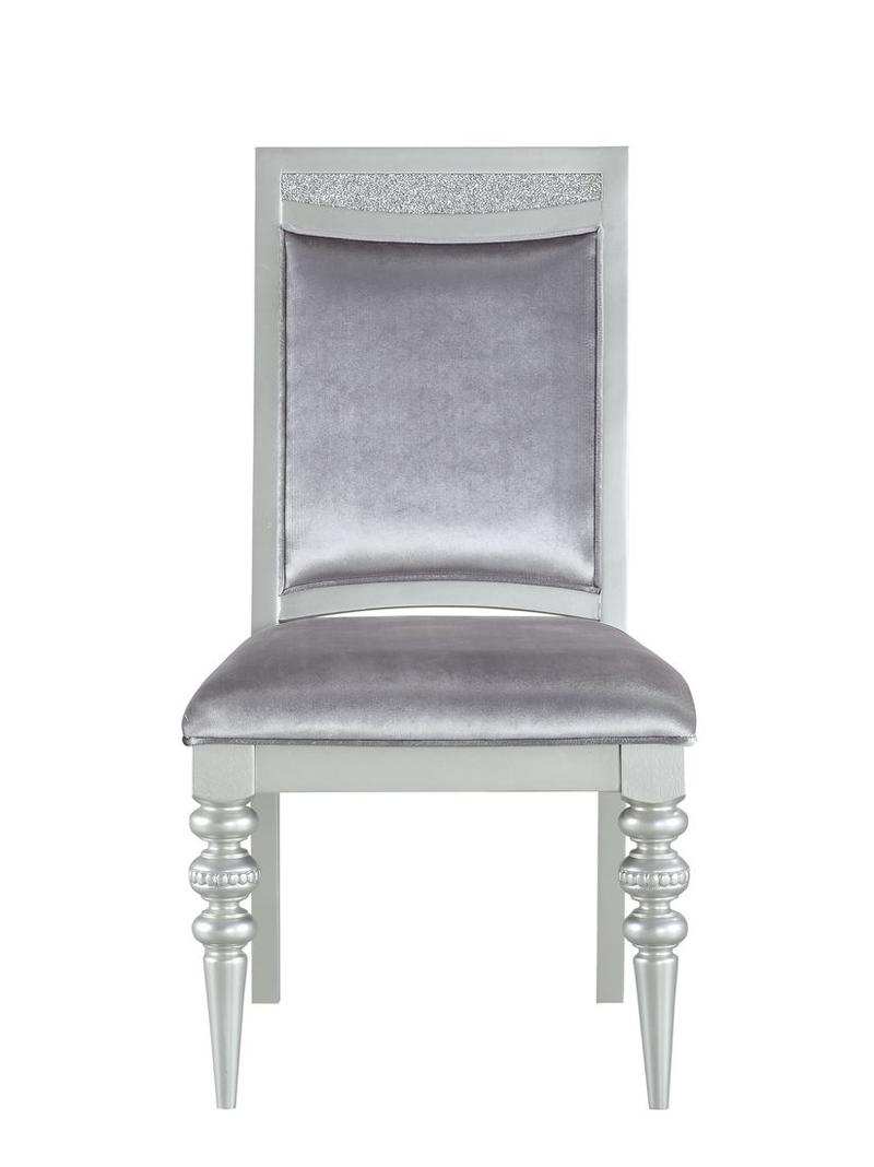 Maverick Fabric & Platinum Side Chair (Set-2)