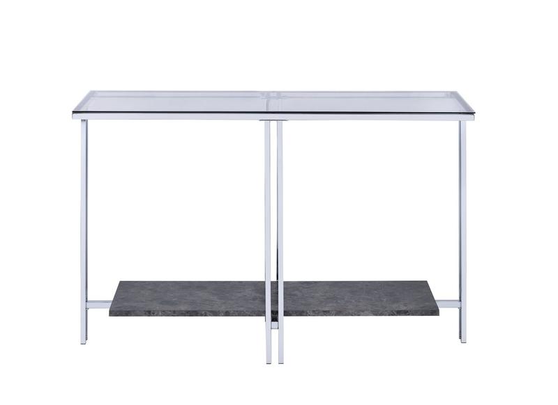 Liddell Chrome & Glass Sofa Table