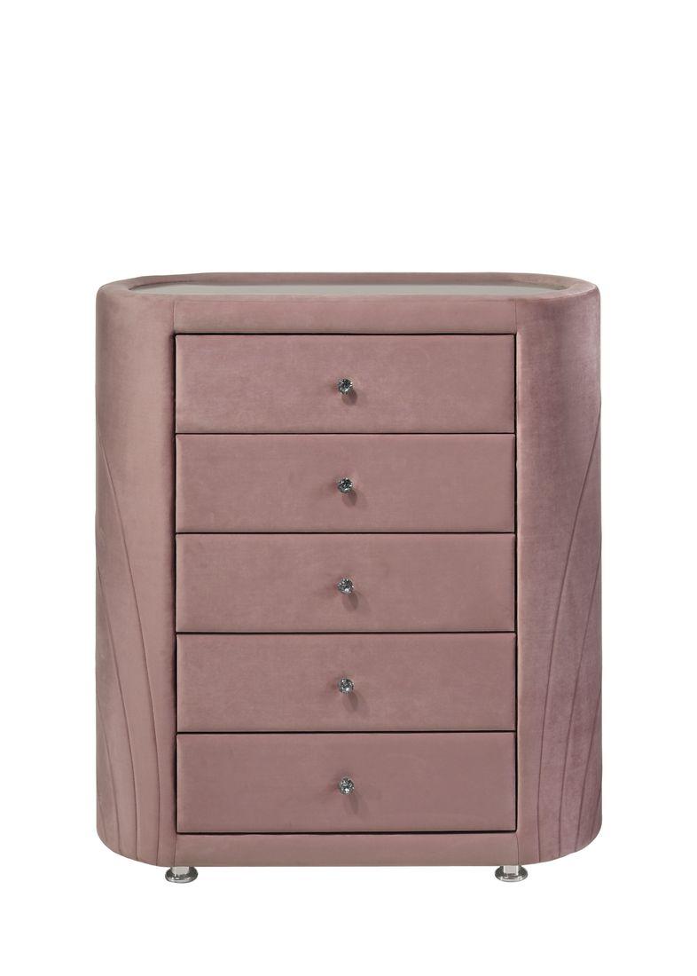 Salonia Pink Velvet Chest