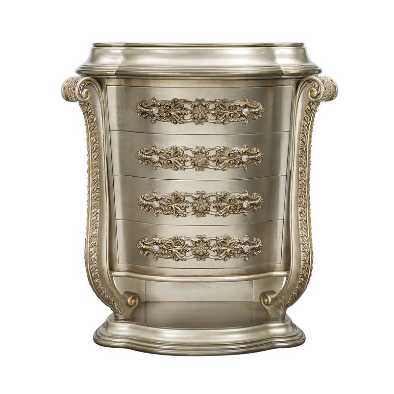 Danae Champagne & Gold Finish Chest