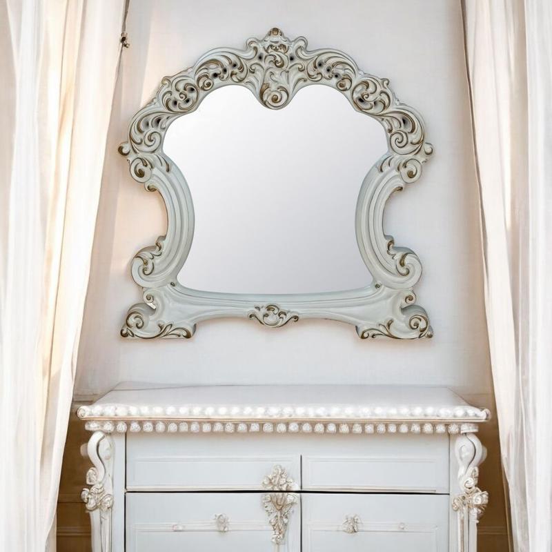 Vendome Antique Pearl Finish Mirror