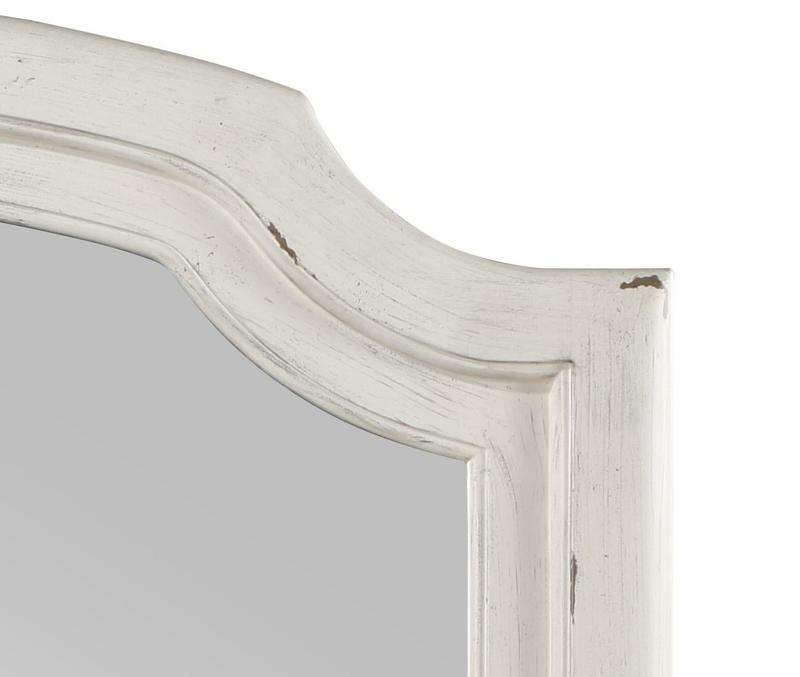 Jaqueline Antique White Finish Mirror
