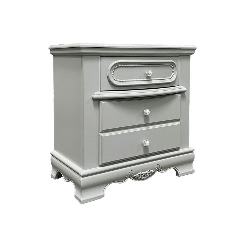 Flora Gray Finish Nightstand
