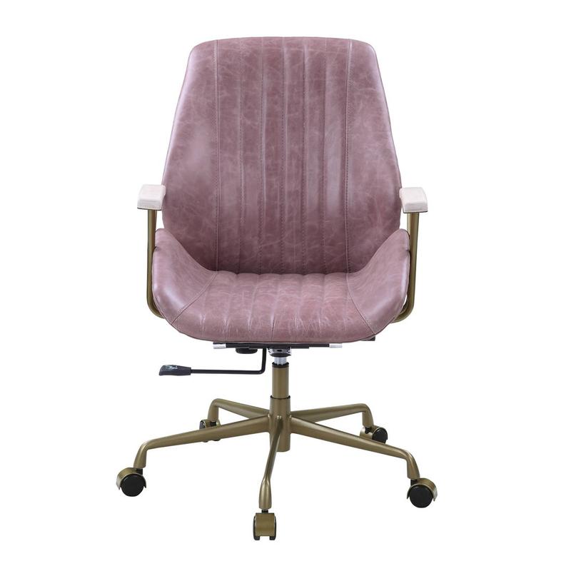 Hamilton Pink Top Grain Leather Office Chair