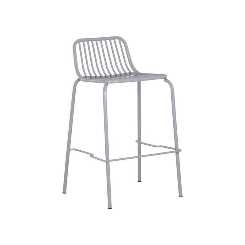 Cypress Outdoor Counter Stool - Silver (Set of 2)