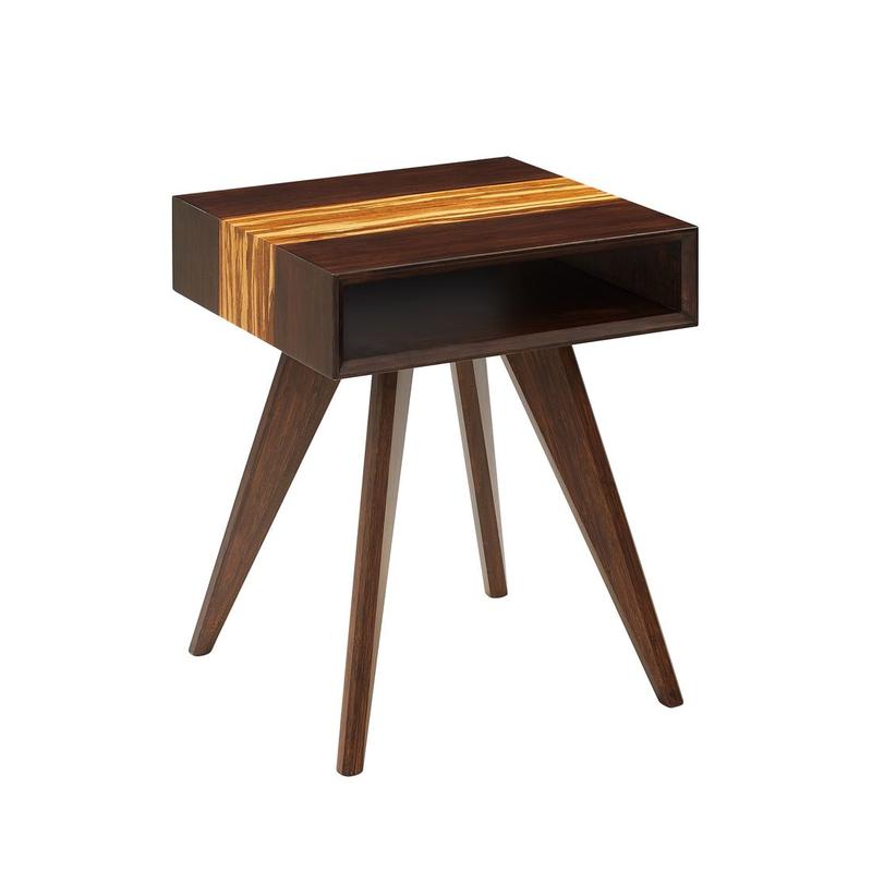 Azara Tiger End Table, Sable