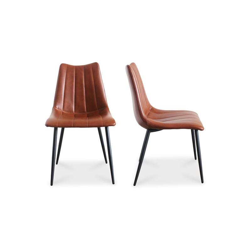 ALIBI DINING CHAIR BROWN-SET OF TWO