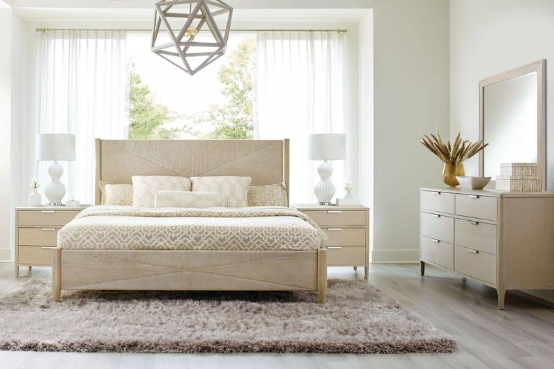 Pearl 6-Drawer Dresser and Landscape Wood Mirror Combo