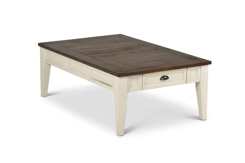 Cayla Cocktail Table Dark Oak/White