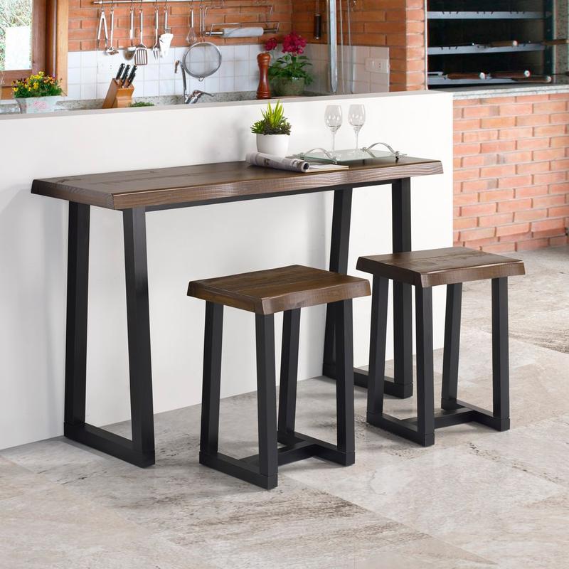 Jennings Live Edge 3-Piece Counter Dining Set