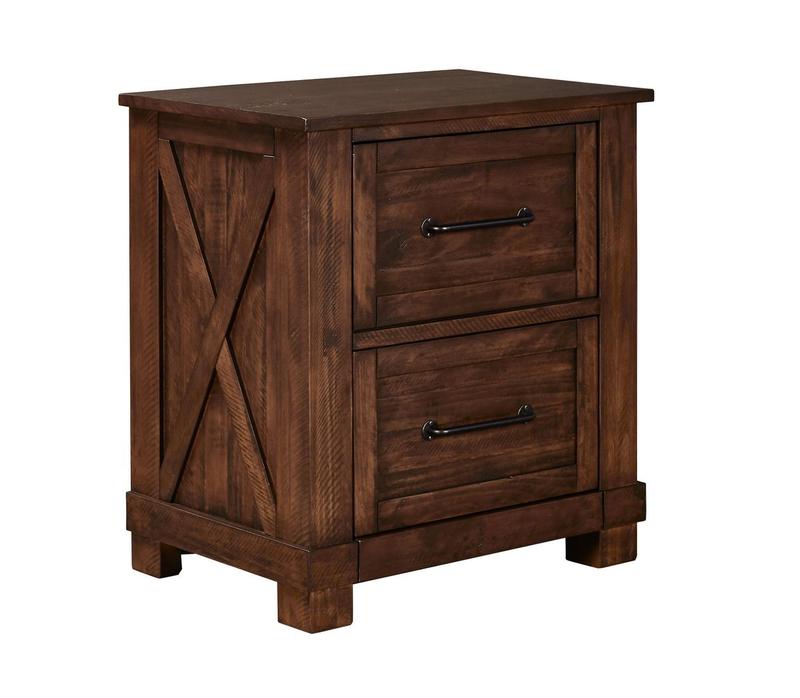 Sun Valley Nightstand, Rustic Timber Finish