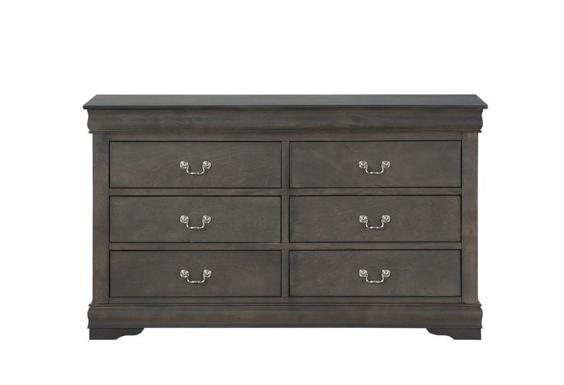 Louis Philippe Dark Gray Dresser