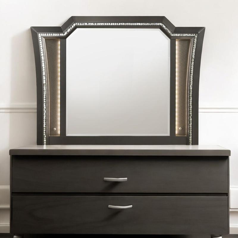 Kaitlyn Metallic Gray Mirror W/Led