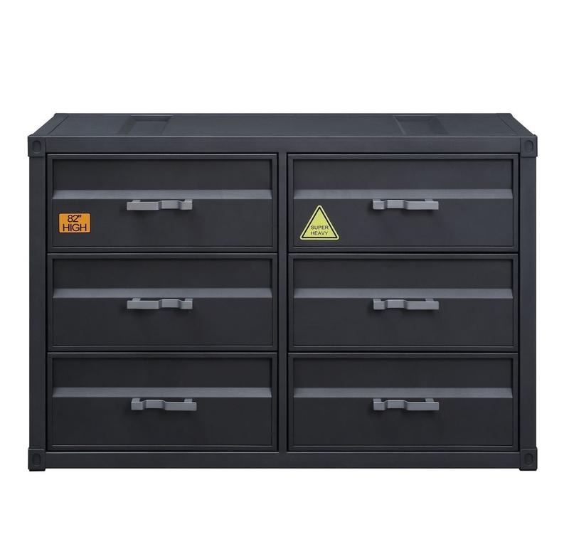 Cargo Gunmetal Finish Dresser