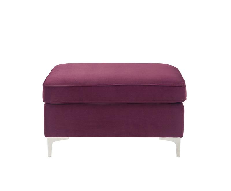 Jaszira Burgundy Velvet Modular - Ottoman