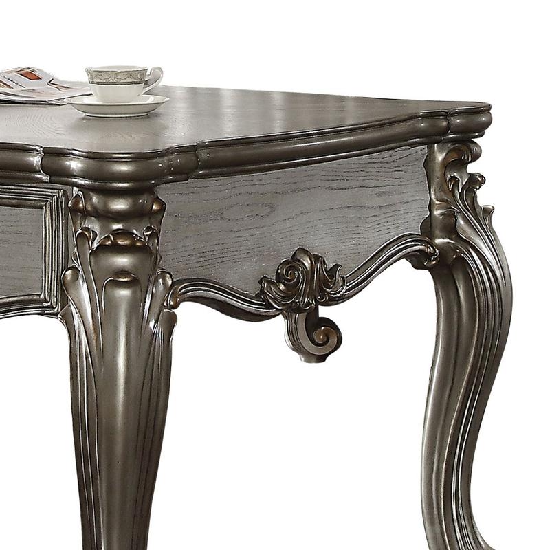Versailles Antique Platinum Executive Writing Desk