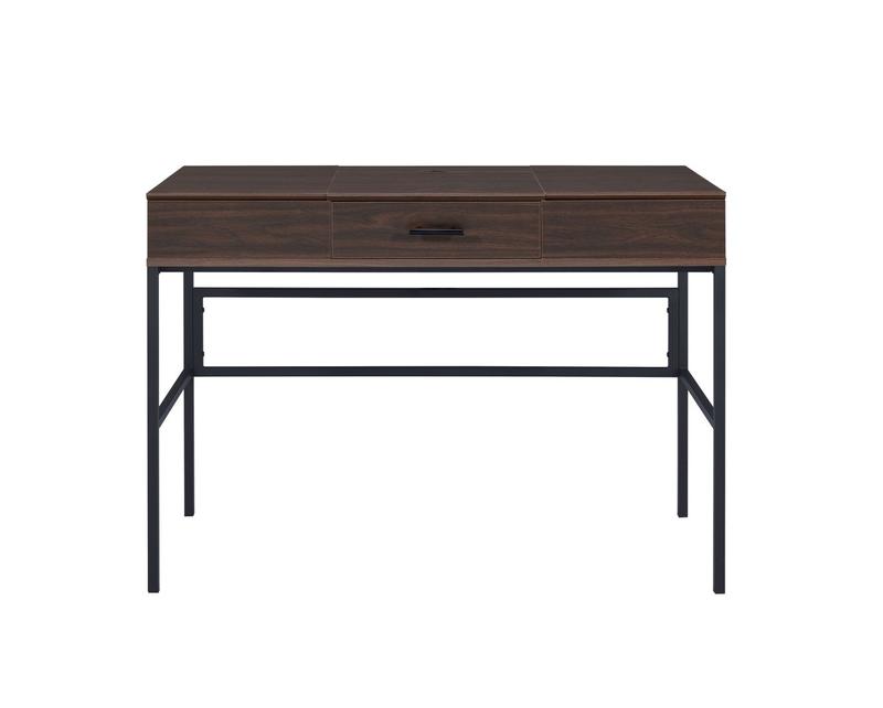 Verster Oak & Black Finish Writing Desk W/USB