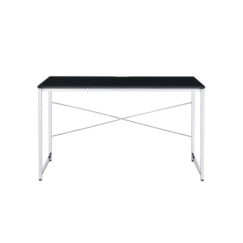 Tennos Black & Chrome Finish Vanity Desk(Same 93195)