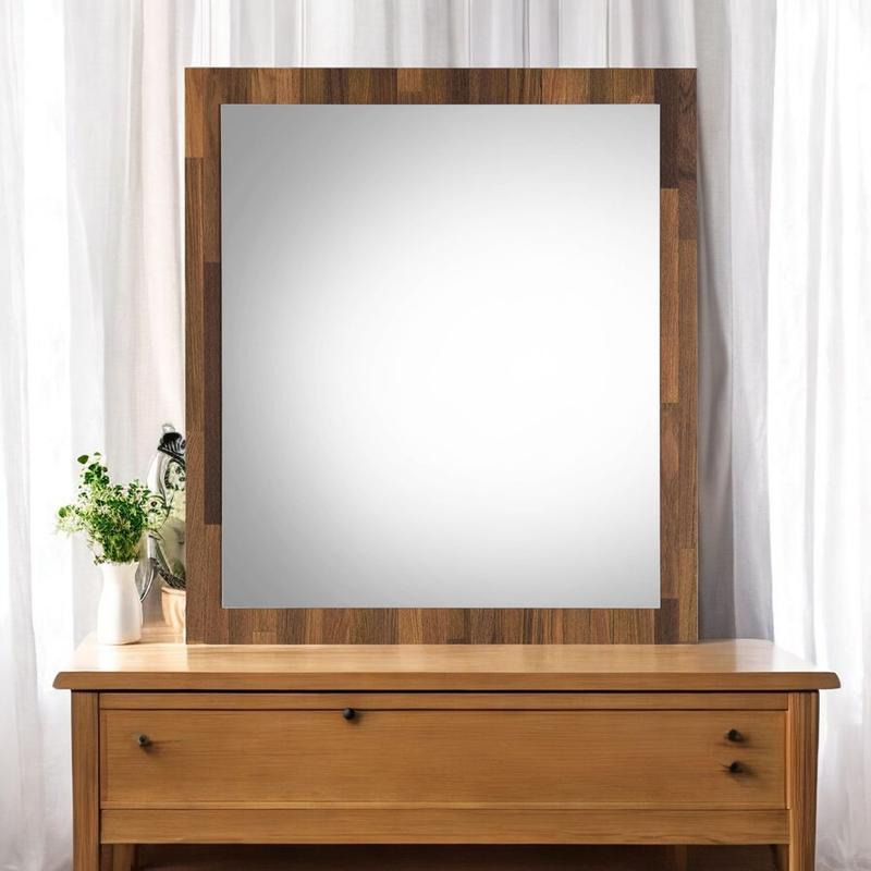 Hestia Walnut Finish Mirror