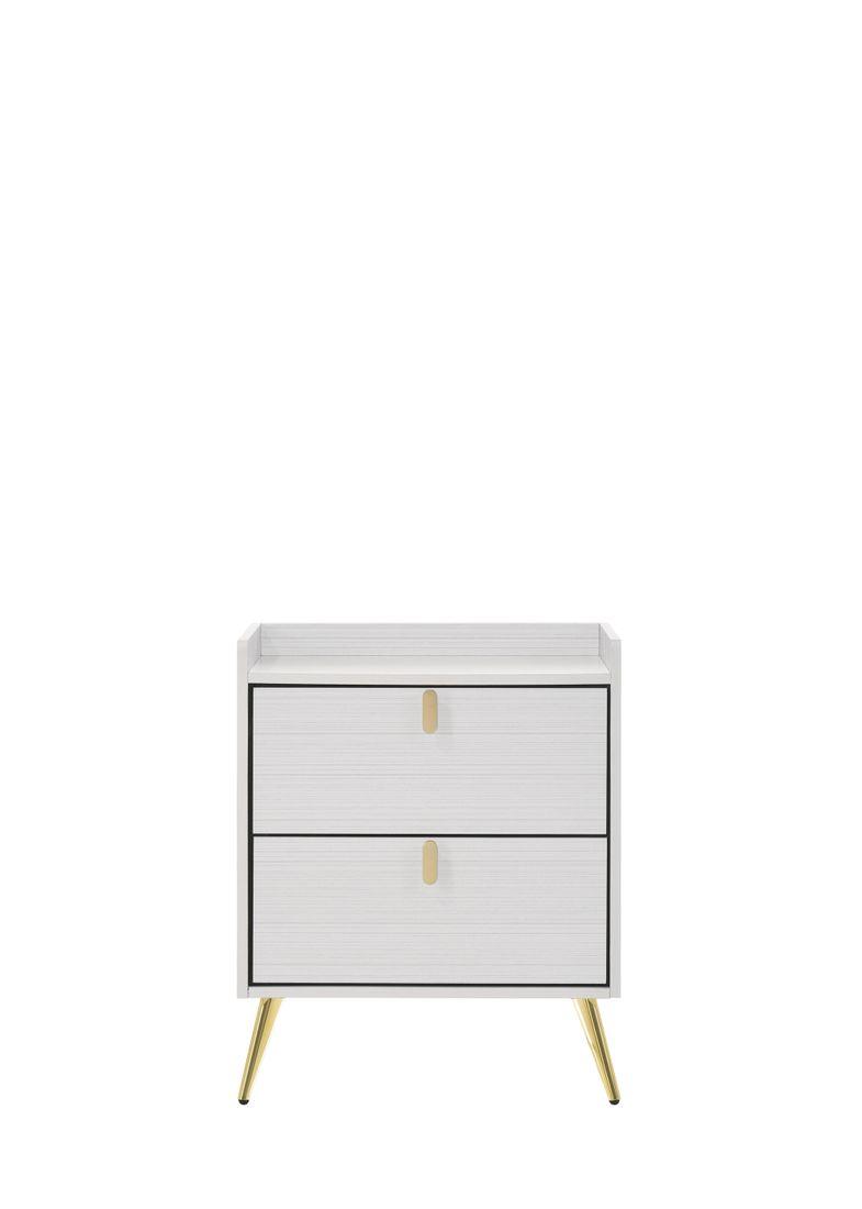 Zeena White Finish Nightstand