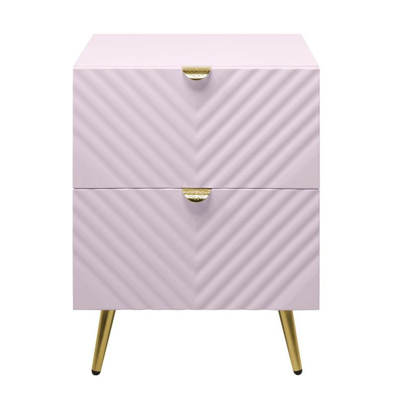Gaines Pink High Gloss Finish Nightstand