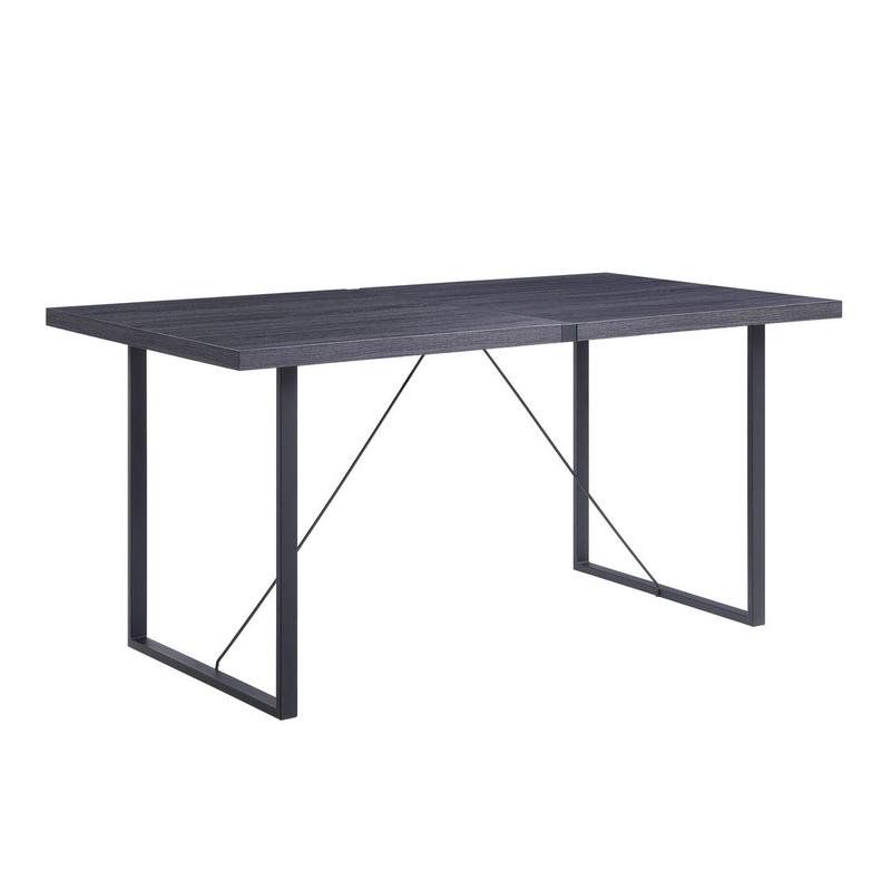 Nakula Gray Oak & Black Finish Dining Table