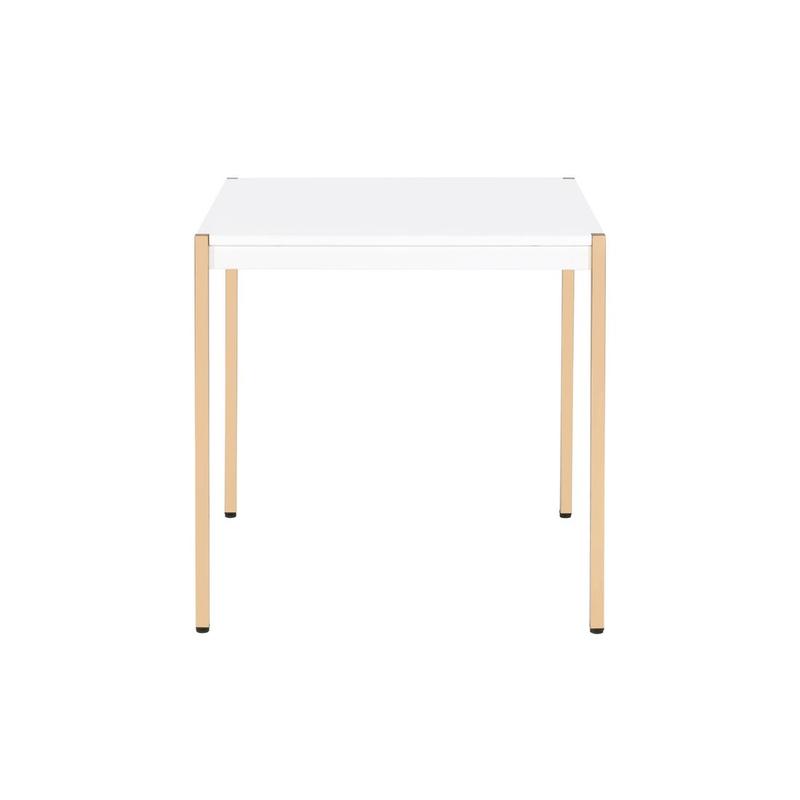 Otrac White & Gold Finish End Table