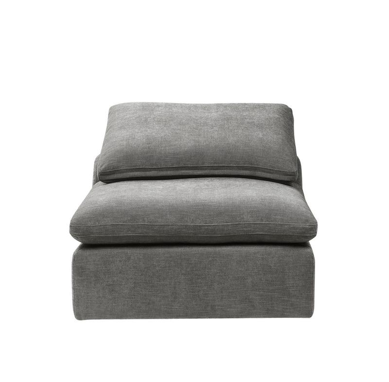 Naveen Gray Linen Modular - Armless Chair (Similar Lv01103)