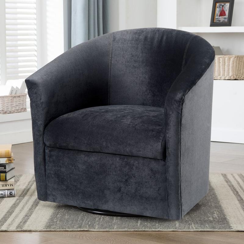 Elizabeth Charcoal Swivel Chair