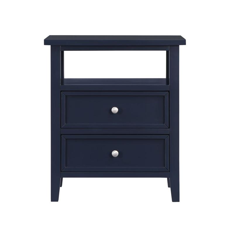 Walker Midnight Blue 2 Drawer Nightstand