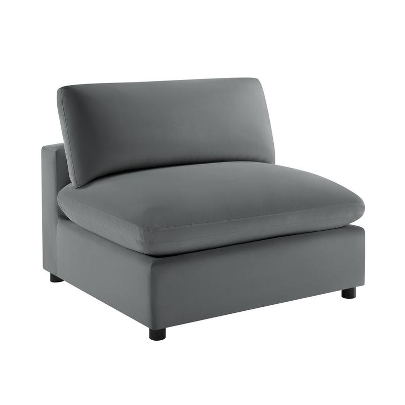 Casella Armless Slipper Chair - Charcoal