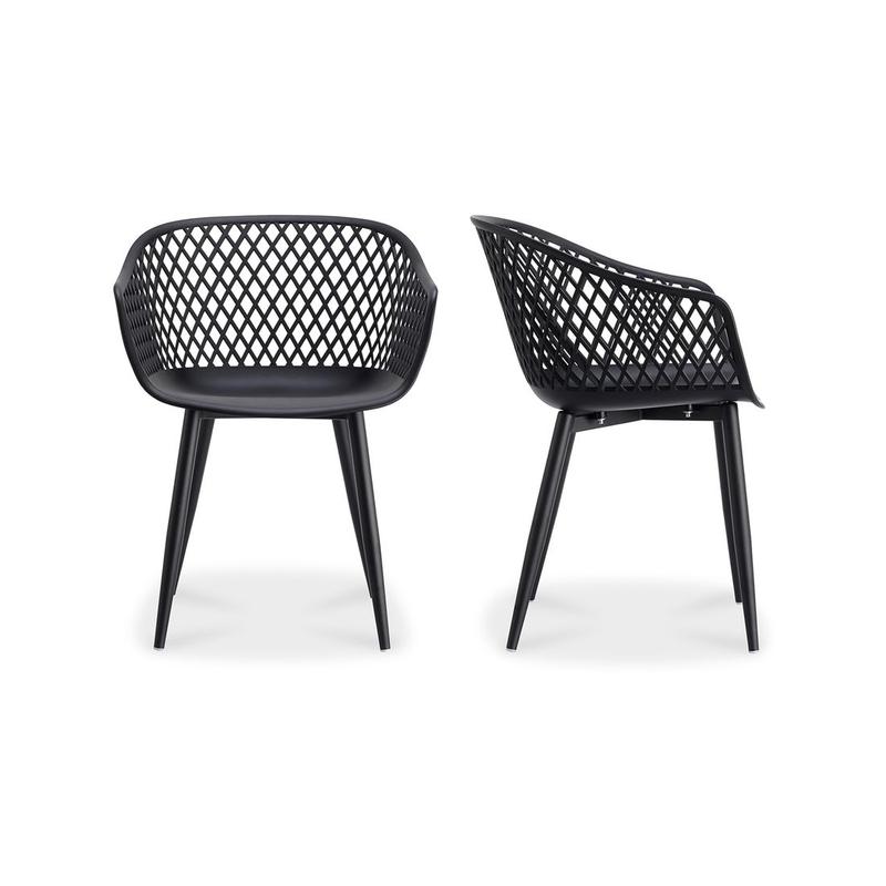 PIAZZA OUTDOOR CHAIR BLACK-SET OF TWO
