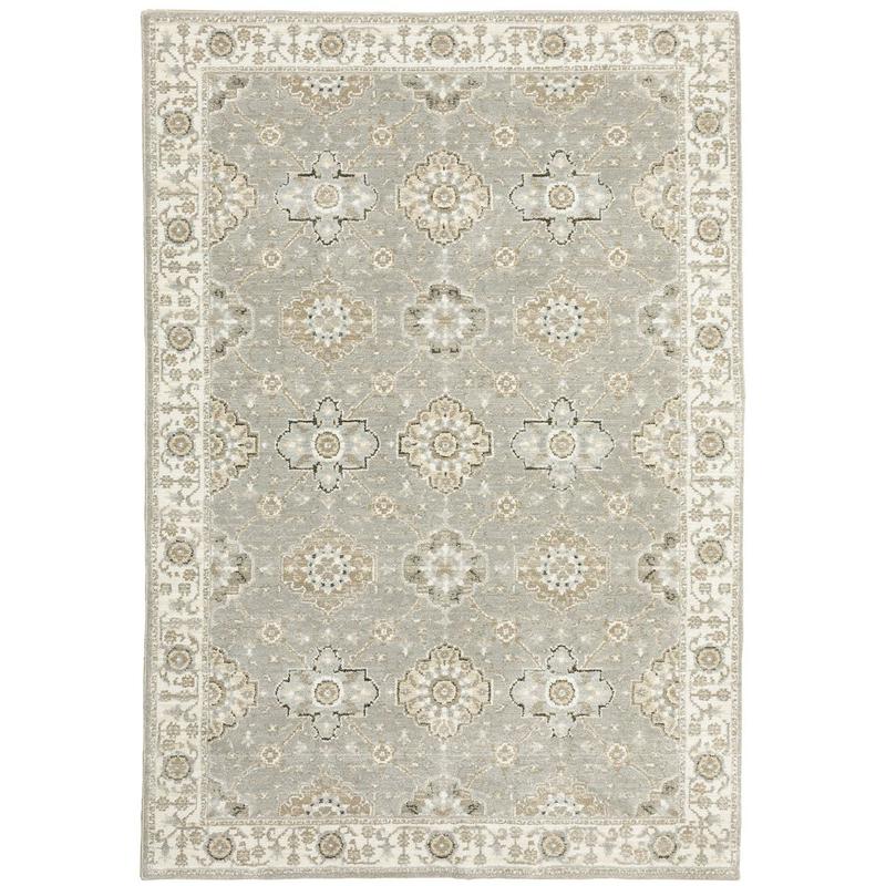 Andorra 8929H Grey/ Ivory Indoor Area Rug - 1'10" x 3'2"
