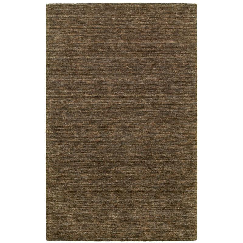 Aniston 27109 Brown Hand-crafted Wool Area Rug - 5' x 8'