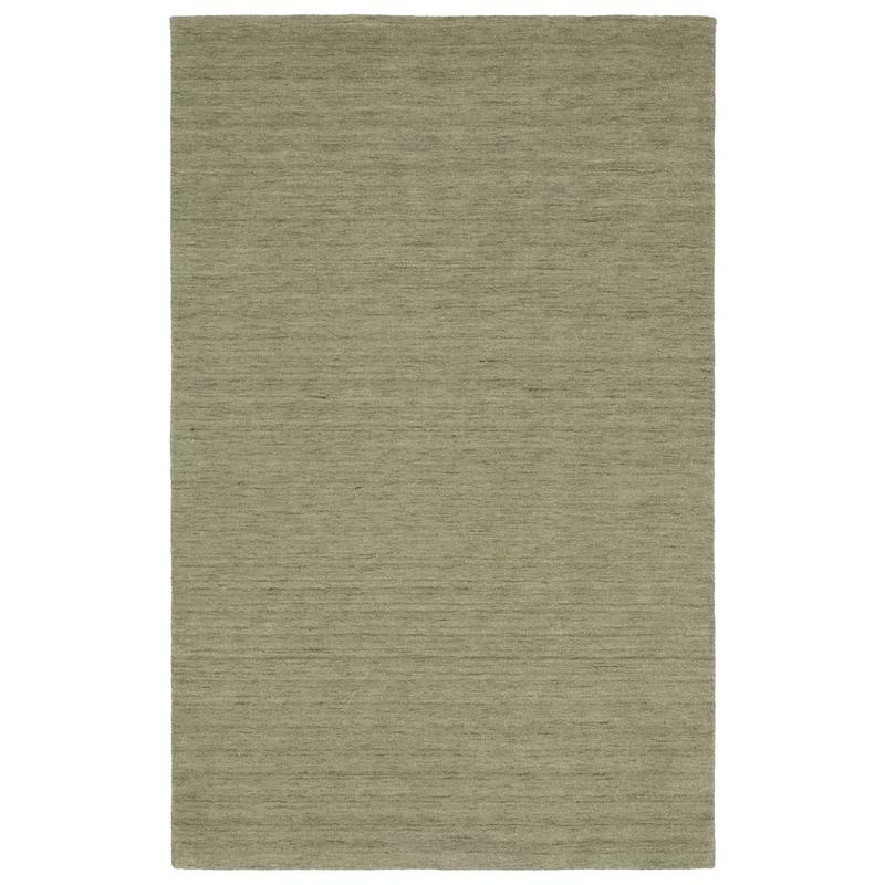 Aniston II 27120 Sage/Green Hand-crafted Wool Area Rug - 2'6" x 8'