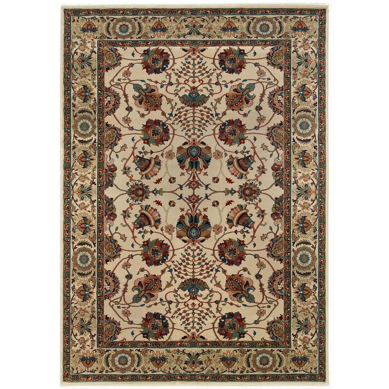 Ariana 431O3 Ivory/ Red Indoor Area Rug - 2' x 3'