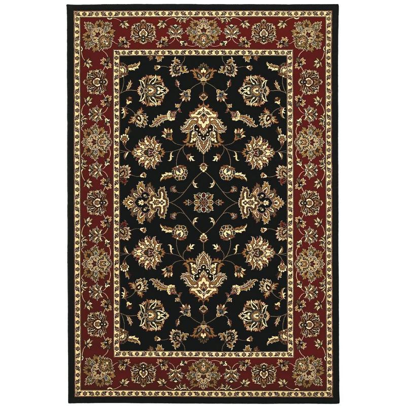 Ariana 623M3 Black/ Red Indoor Area Rug - 4' x 5'9"
