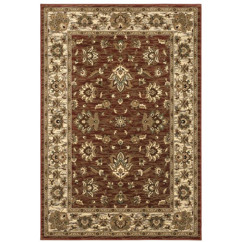 Ariana 623V3 Red/ Ivory Indoor Area Rug - 4' x 5'9"
